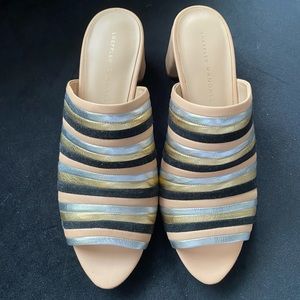 Loeffler Randall metallic striped mule